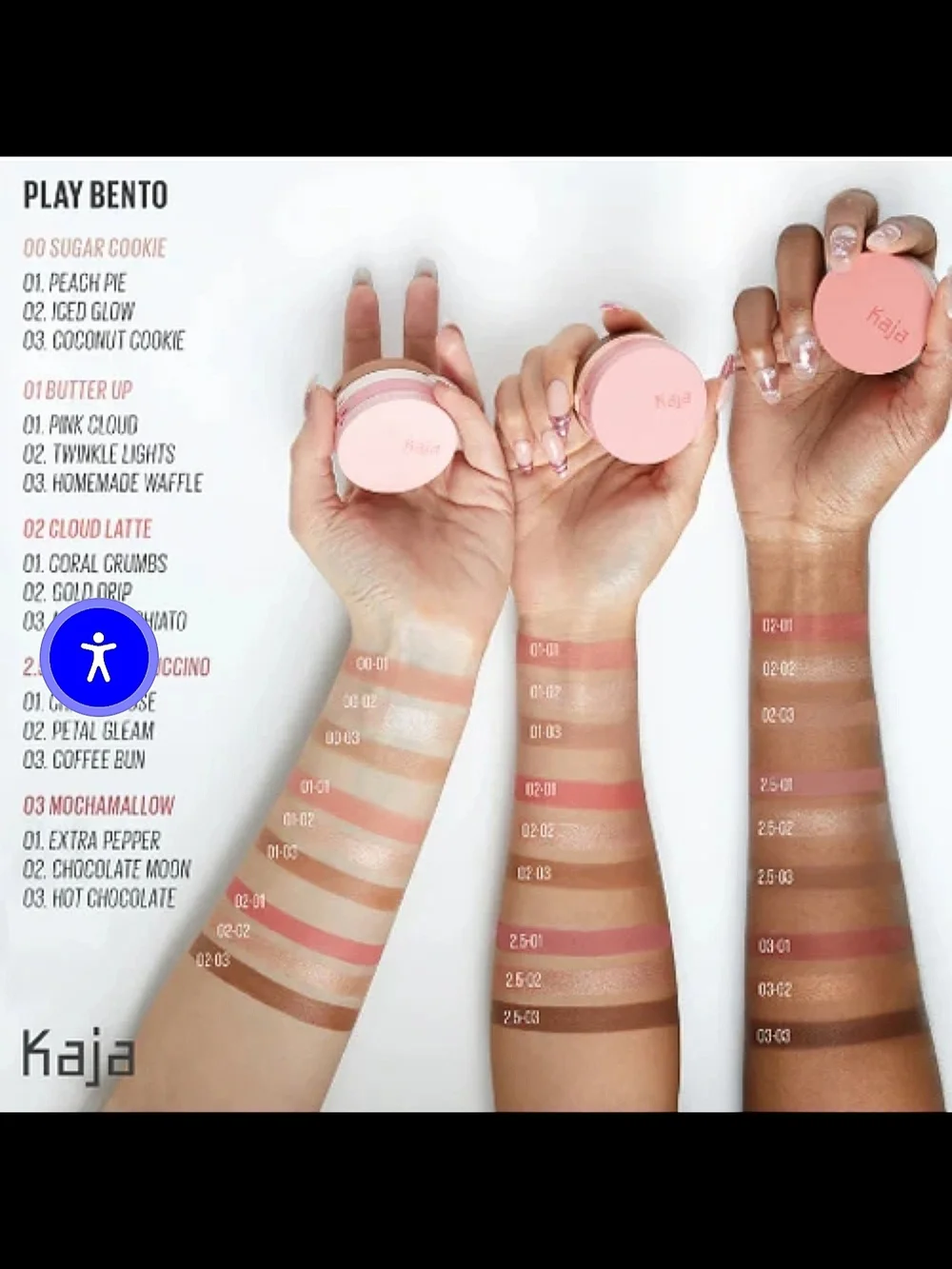Kaja Play Bento 01 Butter Up Powder Blush & Highlighter & Cream Bronzer - NEW